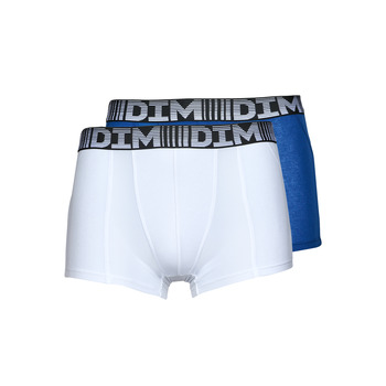 Sous-vêtements Homme Boxers DIM AIR COTON 3DFLEX PACK X2 Bleu / Blanc