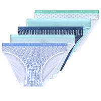 Sous-vêtements Femme Culottes & slips DIM DIM POCKETS PACK X5 Bleu / Blanc / Vert