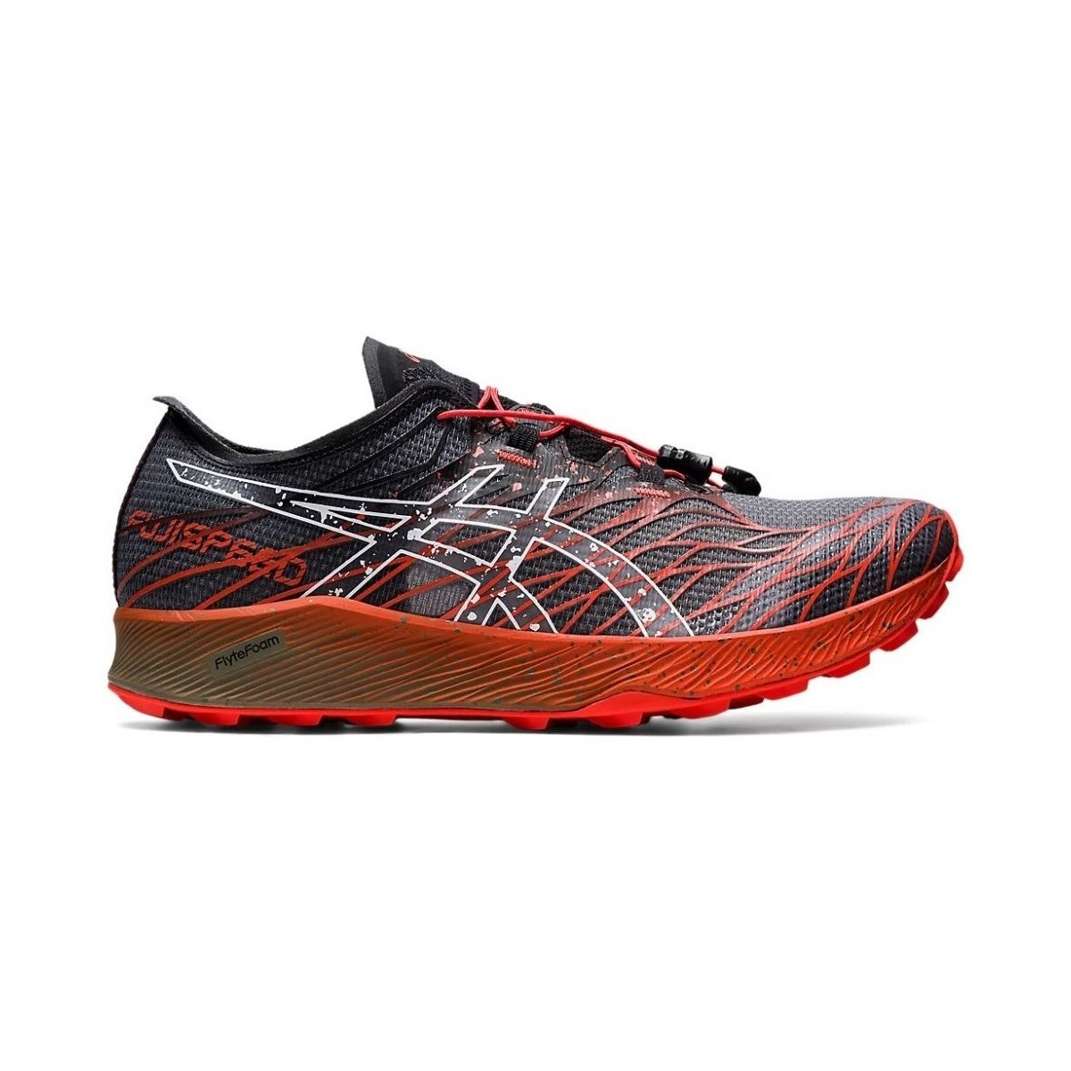 Chaussures Homme Running / trail Asics Fujispeed Noir, Rouge