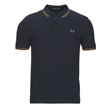 Vêtements Homme Polos manches courtes Fred Perry TWIN TIPPED FRED PERRY SHIRT Marine / Camel