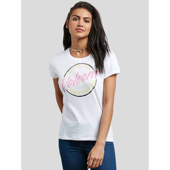 Vêtements Femme Calvin Klein Hauts & t-shirts Volcom Easy Babe Rad 2 Tee White Blanc