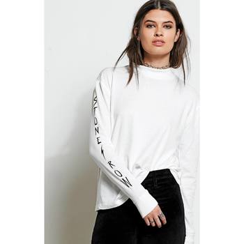 Vêtements Femme T-shirts manches longues Volcom Original Penguin colour block hoodie Star White Blanc