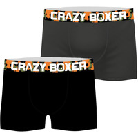 Sous-vêtements Homme Boxers Crazy Boxer CRAZYBOXER 2 Boxers Homme Bio BCBCX2 UNI1 Noir