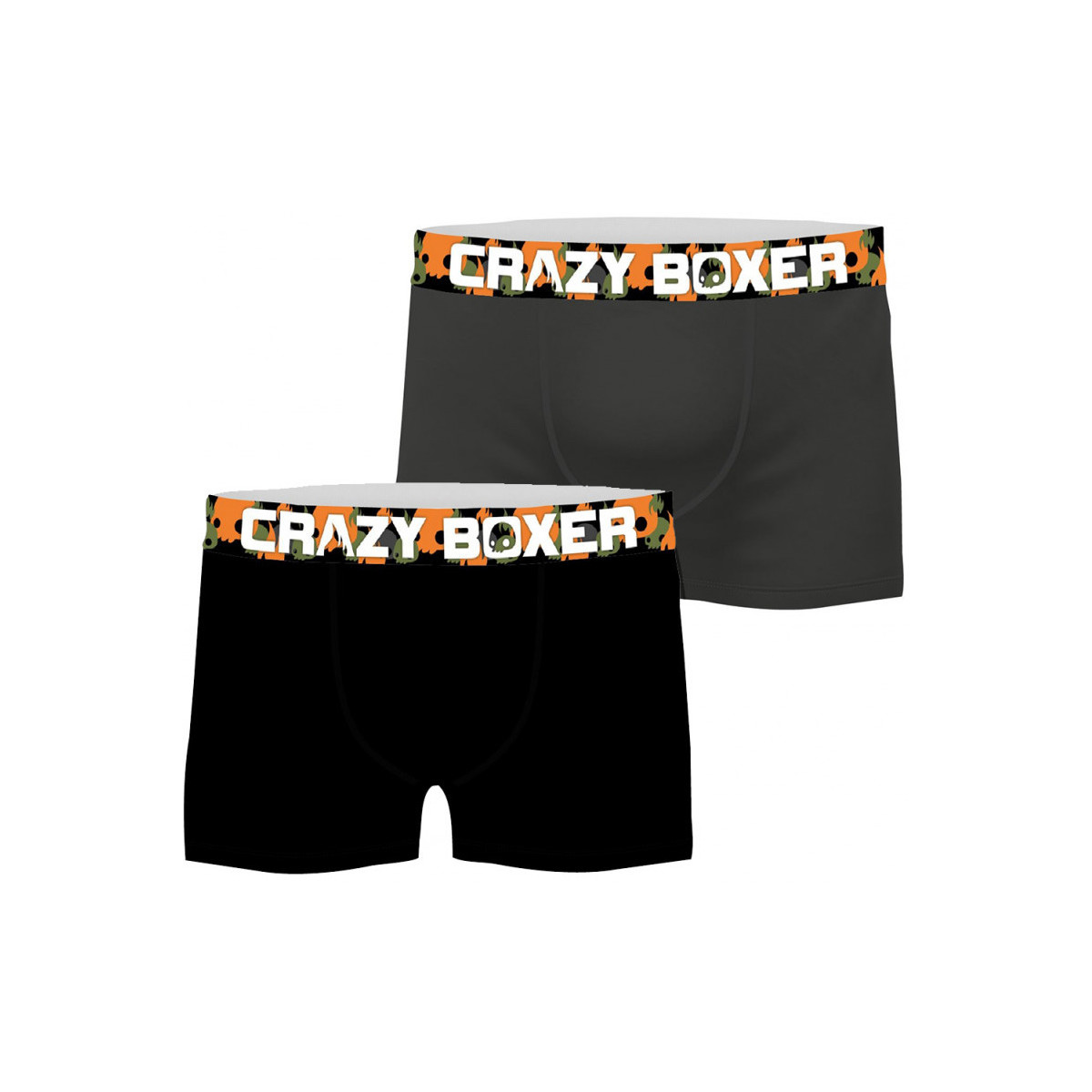 Sous-vêtements Homme Boxers Crazy Boxer CRAZYBOXER 2 Boxers Homme Bio BCBCX2 UNI1 Noir