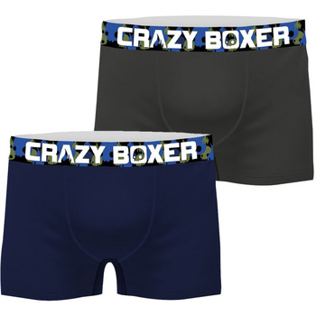 Sous-vêtements Homme Boxers Crazy Boxer CRAZYBOXER 2 Boxers Homme Bio BCBCX2 UNI2 Bleu