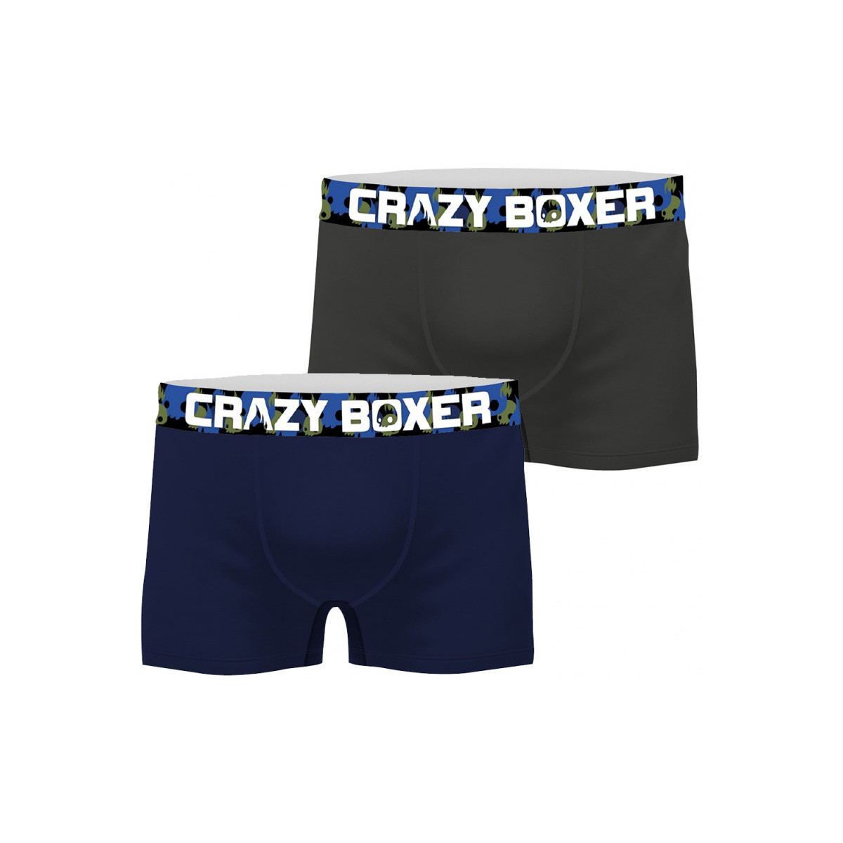 Sous-vêtements Homme Boxers Crazy Boxer CRAZYBOXER 2 Boxers Homme Bio BCBCX2 UNI2 Bleu