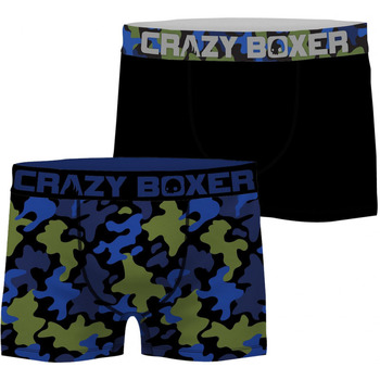 Sous-vêtements Homme Boxers Crazy Boxer CRAZYBOXER 2 Boxers Homme Bio BCBCX2 CAM2 Bleu