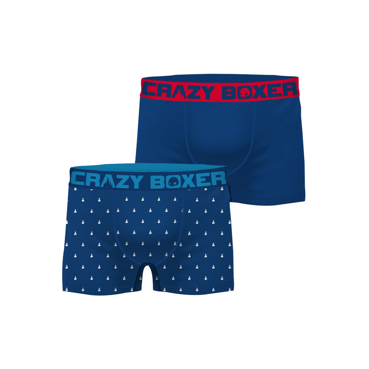 Sous-vêtements Homme Boxers Crazy Boxer CRAZYBOXER 2 Boxers Homme Bio BCBCX2 DOT Bleu
