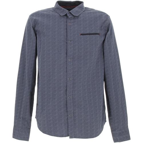 Vêtements Homme Chemises manches longues Rms 26 Rm4662 nv ml striped shirt Bleu