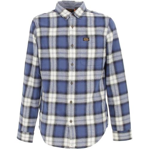 Vêtements Homme Chemises manches longues Superdry Vintage lumberjack ml shirt blue Bleu