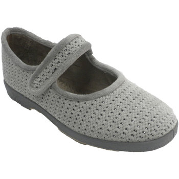 Chaussures Femme Chaussons Doctor Cutillas Chaussons velcro femme type Mary Jane Do Gris