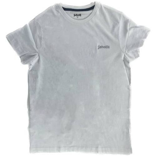 Vêtements Homme T-shirts manches courtes Schott - T-shirt manches courtes - blanc Blanc