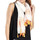 Accessoires textile Femme Echarpes / Etoles / Foulards Deeluxe Foulard femme blanc et orange corail Blanc