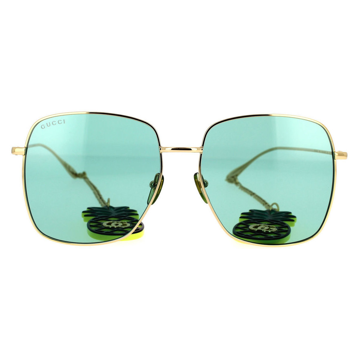 Gucci Eyewear Gucci Gg0606sk Black Sunglasses Lunettes de soleil Gucci Occhiali da Sole  GG1031S 008 con Ciondolo Doré