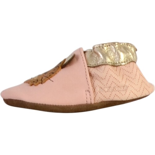 Chaussures Fille Chaussons Robeez Chausson Cuir Junior  Leopardo Rose