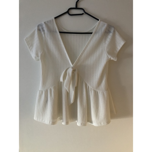 Vêtements Femme wrap-detail fitted jacket Autre Marque Blouse blanche Blanc