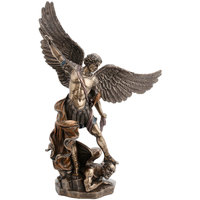 Maison & Déco Lune Et Lautre Phoenix Import Statue Saint Michel de couleur bronze Doré