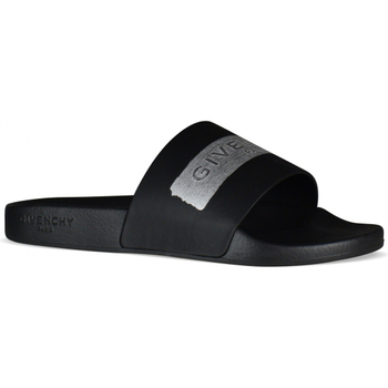 Chaussures Homme Tongs Women Givenchy Claquettes logo-tape Noir