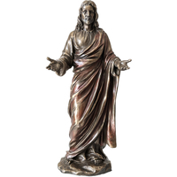 Maison & Déco Statuette Saint Joseph De Phoenix Import Statuette Christ Miséricordieux de couleur bronze Doré
