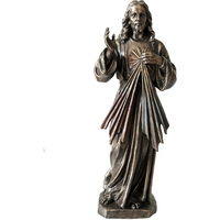 Maison & Déco Nat et Nin Phoenix Import Statuette Christ Miséricordieux de couleur bronze Doré