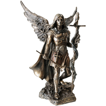 Maison & Déco Nat et Nin Phoenix Import Statuette saint Gabriel de couleur bronze Doré