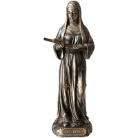 Maison & Déco Nat et Nin Phoenix Import Statuette sainte Rita de couleur bronze Doré