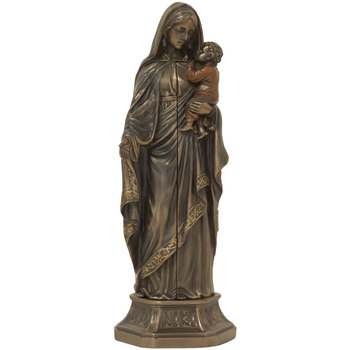 Maison & Déco Bouteille En Cuivre Gravé Phoenix Import Statuette Vierge à l'enfant de couleur bronze Doré