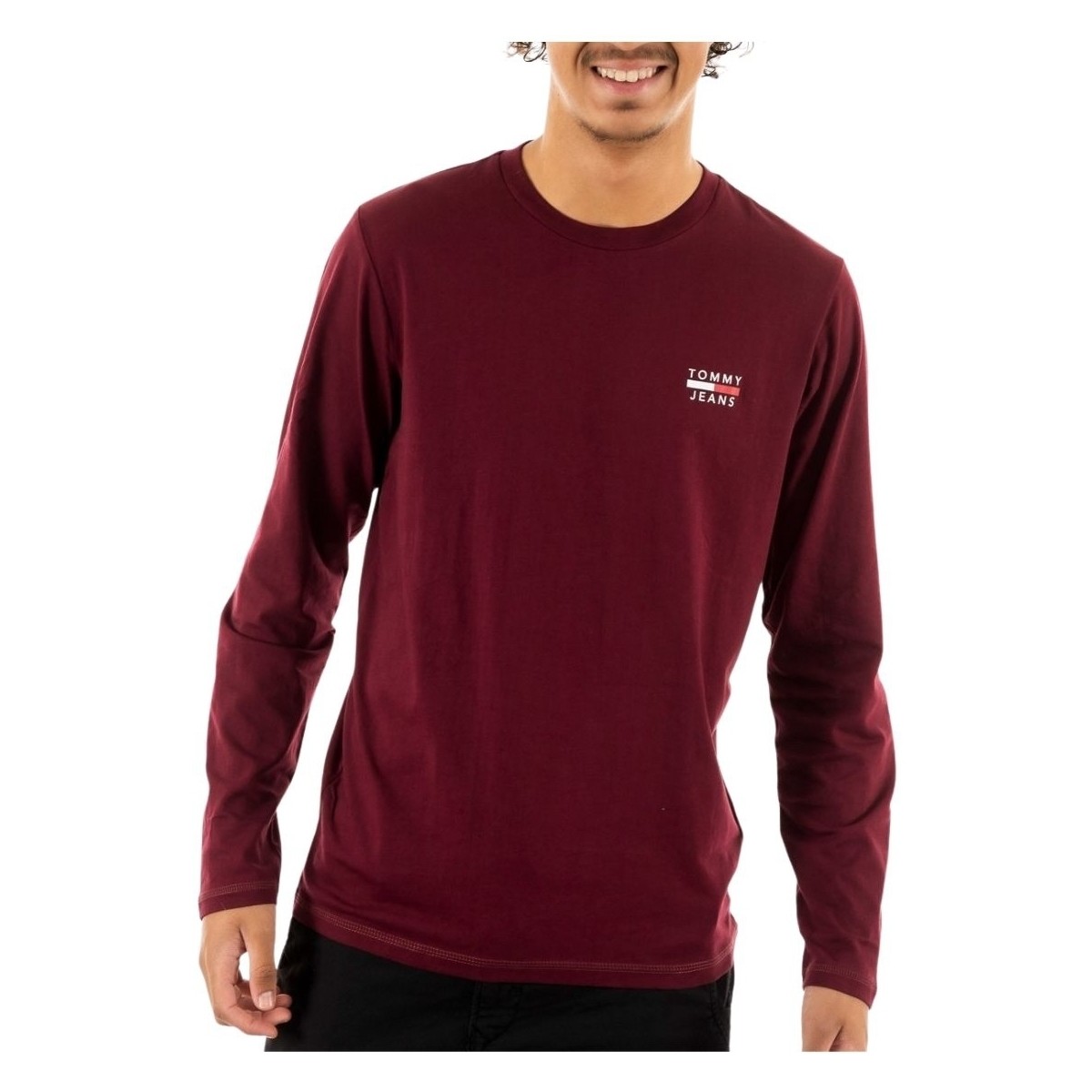 Vêtements Homme T-shirts & Polos Tommy Jeans T shirt manches longues Homme  Ref 5808 Rouge