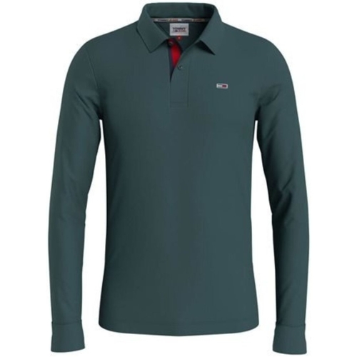 Vêtements Homme T-shirts & Polos Tommy Jeans Polo manches longues  Ref 58085 L6O Vert Vert