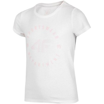 Vêtements Fille T-shirts manches courtes 4F JTSD003 Blanc