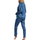 Vêtements Femme Pyjamas / Chemises de nuit Admas Pyjama tenue d'intérieur pantalon chemise Satin Leopard Bleu