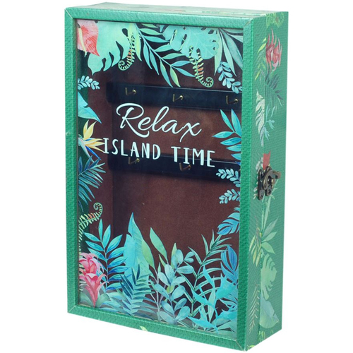 Maison & Déco Paniers / boites et corbeilles Signes Grimalt Coffret à clefs Relax Island Time Vert