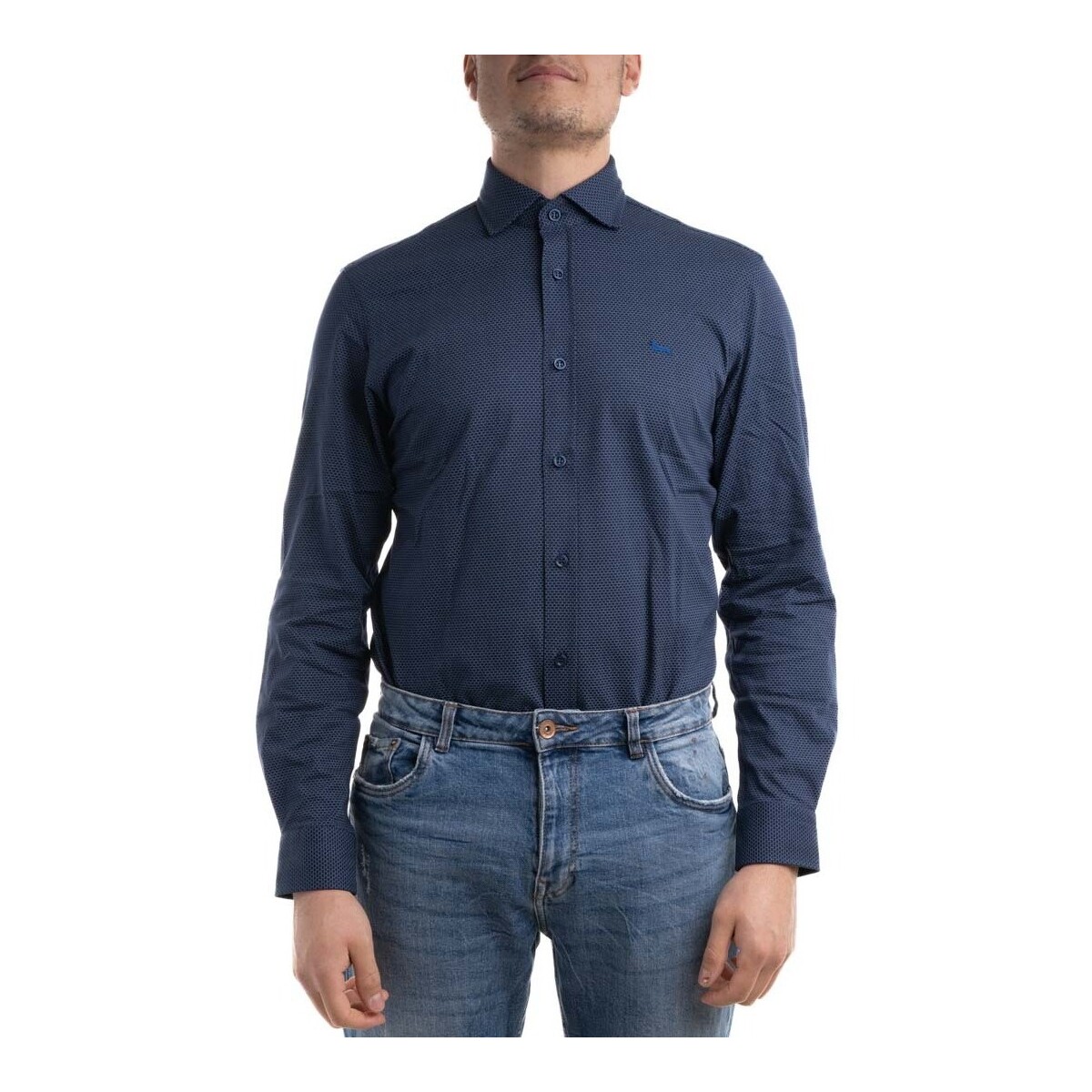 Vêtements Homme Chemises manches longues Harmont & Blaine CJI001012161I Bleu