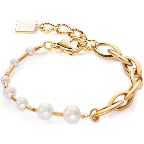 La Bottine Souri Femme Bracelets Coeur De Lion Bracelet  Chunky Chain acier doré et

perles Jaune