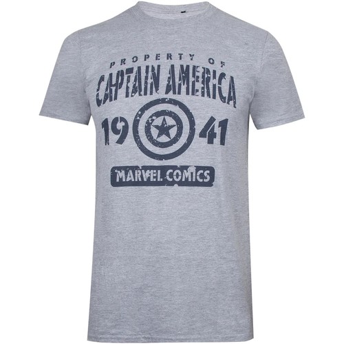 Vêtements Homme T-shirts manches longues Marvel Property Of Captain America Gris