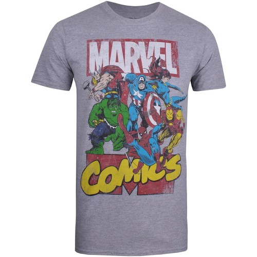 Vêtements Homme T-shirts manches longues Marvel Call Out Gris