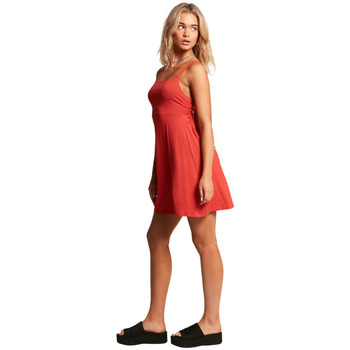 Volcom Easy Babe Dress Rosewood Rouge