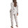 Vêtements Femme Pyjamas / Chemises de nuit Selmark Pyjama tenue pantalon chemise manches longues Botanic Blanc