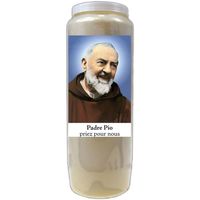 Maison & Déco Porte Bougie Fleur De Lotus Phoenix Import Bougie Padre Pio neuvaine Blanc