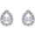 Montres & Bijoux Femme Boucles d'oreilles Brillaxis Boucles d'oreilles goutte or blanc diamants Blanc