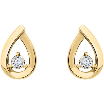 Montres & Bijoux Femme Boucles d'oreilles Brillaxis Boucles d'oreilles  diamant

or jaune 9 carats Jaune