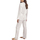 Vêtements Femme Pyjamas / Chemises de nuit Selmark Pyjama tenue d'intérieur pantalon tunique manches longues Blanc