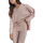Vêtements Femme Pyjamas / Chemises de nuit Selmark Pyjama tenue d'intérieur pantalon top manches longues Rose