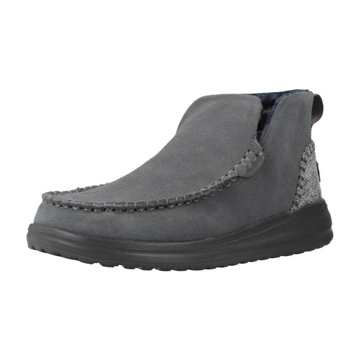 Chaussures Femme Bottines HEY DUDE DENNY SUEDE Gris