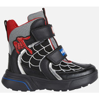 Chaussures Fille Low Boost boots Geox J SVEGGEN BOY B ABX noir/rouge