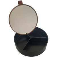 Maison & Déco Miroirs Unimasa Miroir avec compartiments à bijoux en bambou Noir