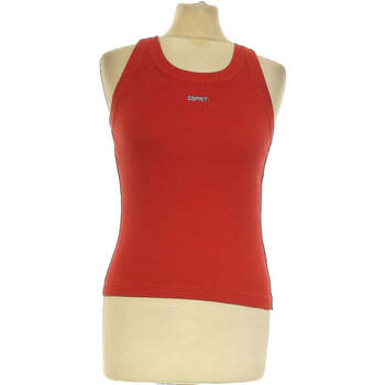 Vêtements Femme white bib dress shirt Plus T-shirt con logo glitterato sul davanti nera Esprit débardeur  38 - T2 - M Rouge Rouge