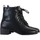 Chaussures Femme Boots The Divine Factory Bottine Cuir Noir