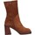 Chaussures Femme Low boots Hersuade W22160 Bottes et bottines Femme Cuir Chamois Marron