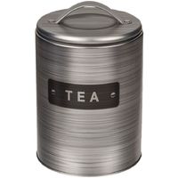 Maison & Déco Paniers / boites et corbeilles Utilisez au minimum 1 lettre majuscule Boite à thé cylindrique métallique Gris